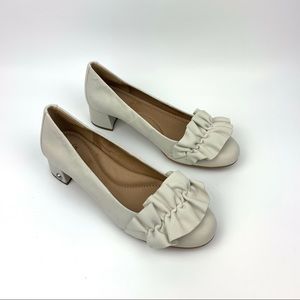 UGG Leather Block Heel Shoes w/ Ruffles 7